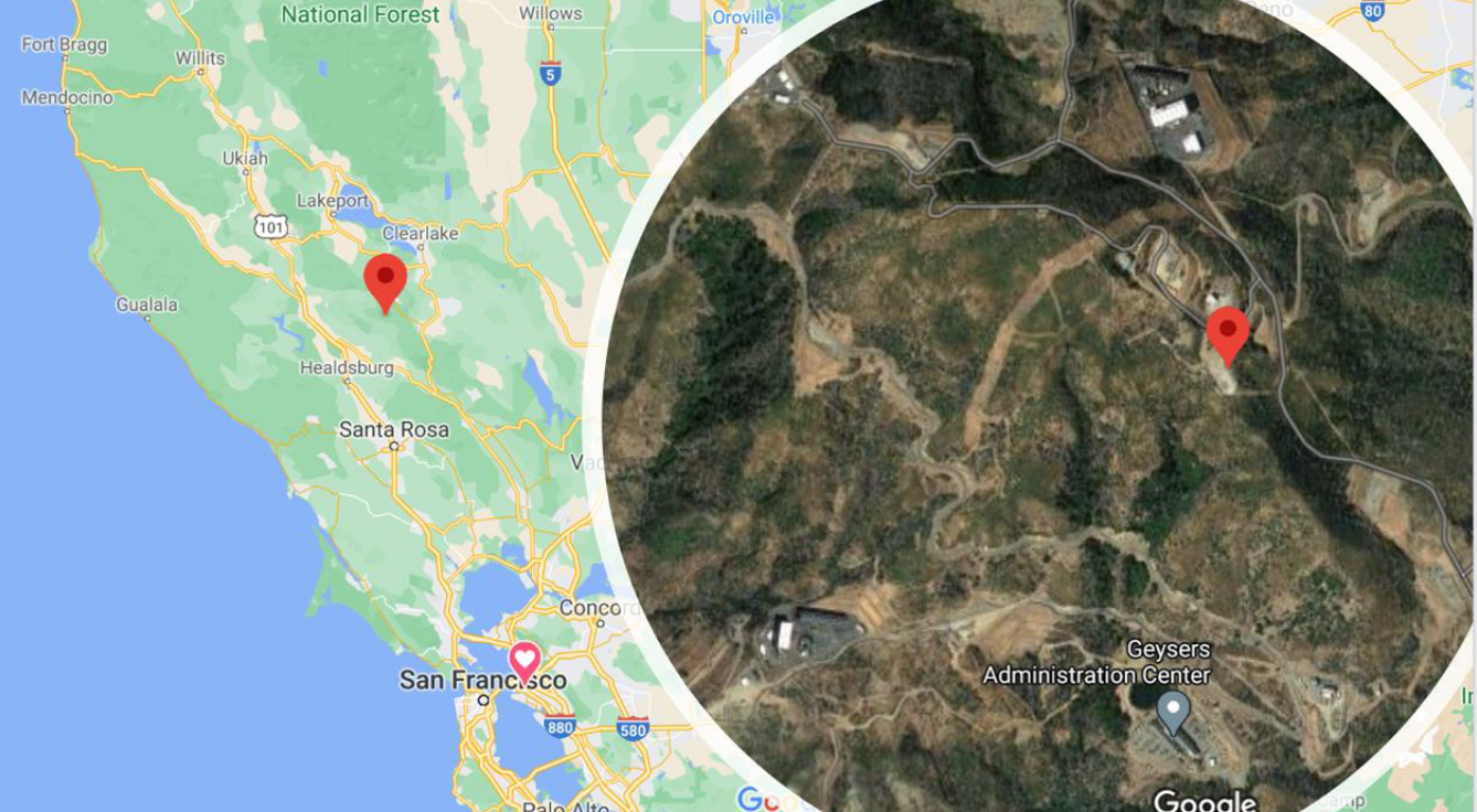 The location of the Pyregence sodar test, near Cobb Mountain in Northern California.
